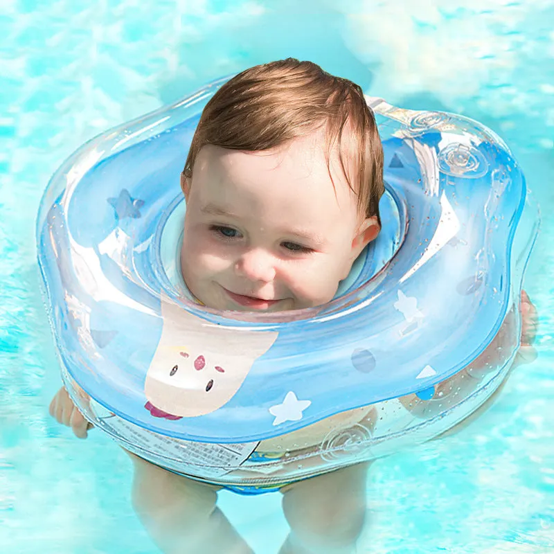 0-12 Months Baby Swimming Ring Collar Adjustable Collar
