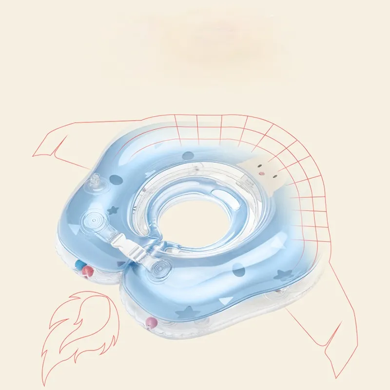 0-12 Months Baby Swimming Ring Collar Adjustable Collar