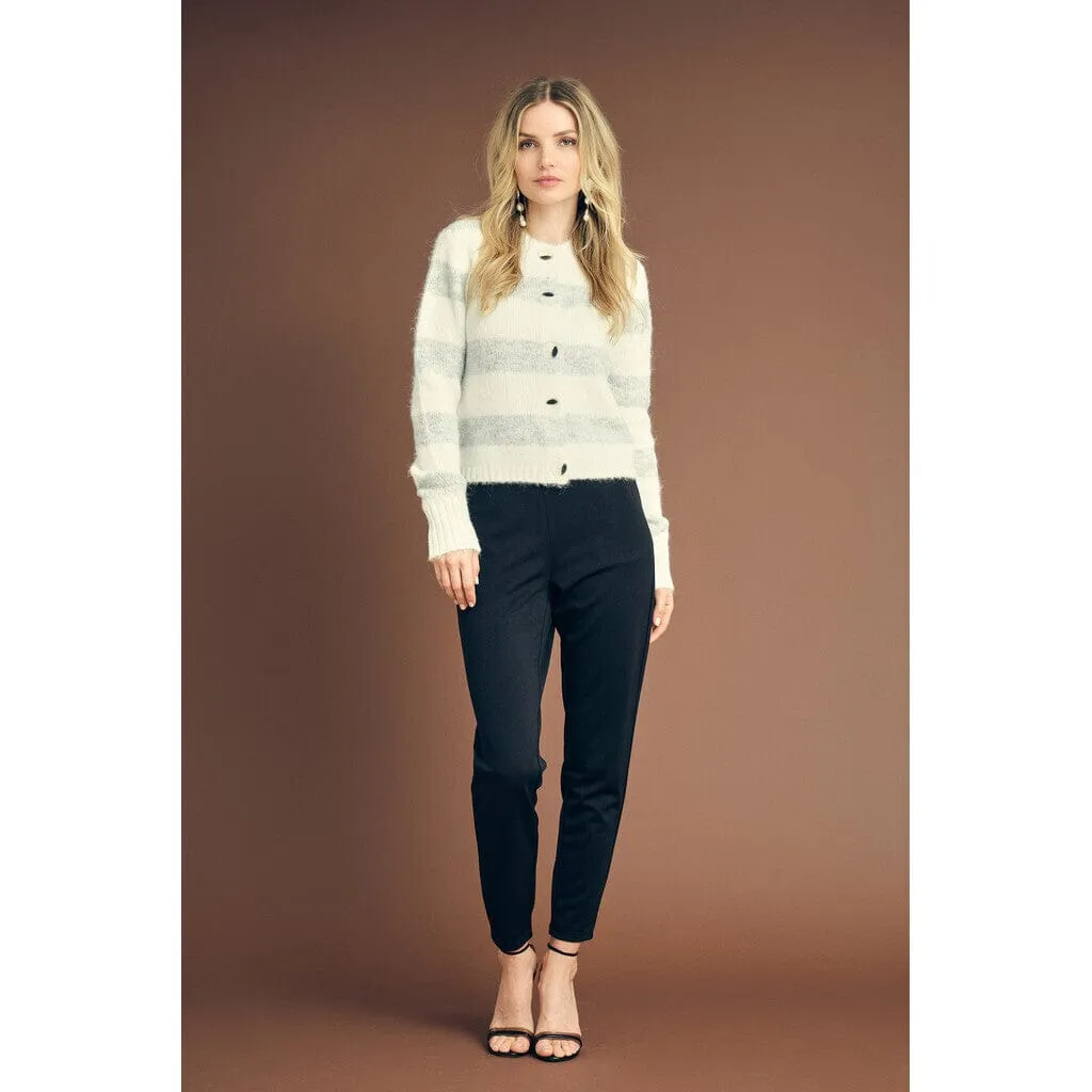A-View - Angie Knit Cardigan - 284 Grey/White