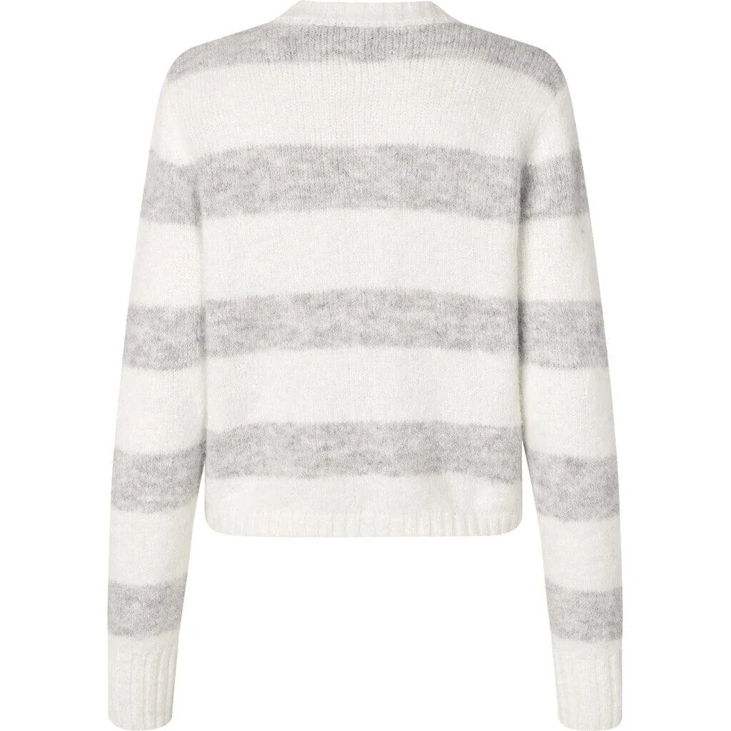 A-View - Angie Knit Cardigan - 284 Grey/White