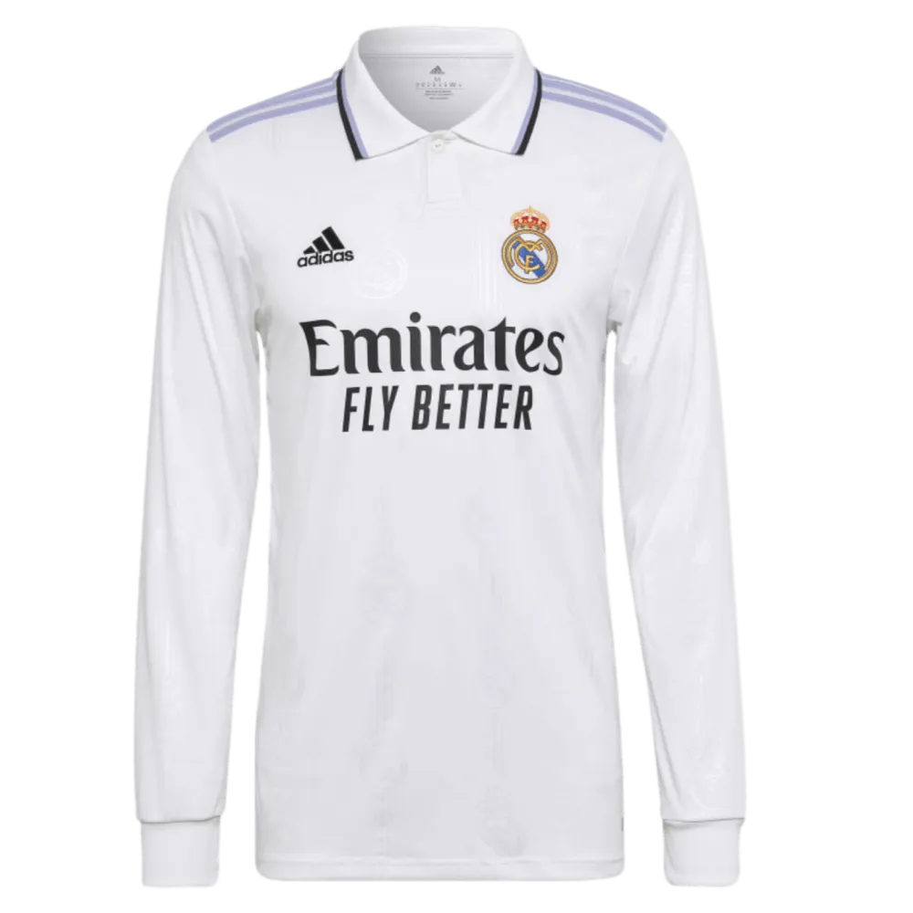 Adidas Real Madrid 22/23 Long Sleeve Home Jersey