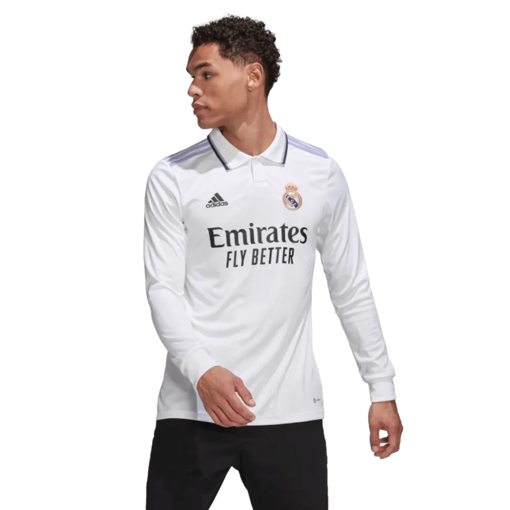 Adidas Real Madrid 22/23 Long Sleeve Home Jersey