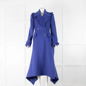 Alexander McQueen Royal Blue Military Coat