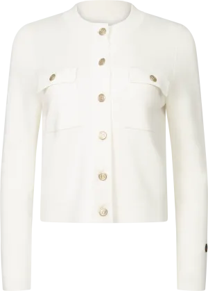 Allie Solid Cardigan - Ecru