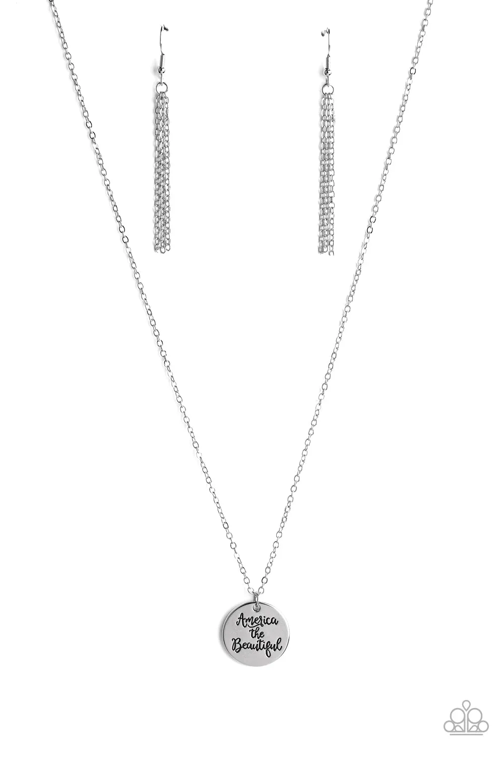 America The Beautiful - Silver Necklace - Paparazzi Accessories