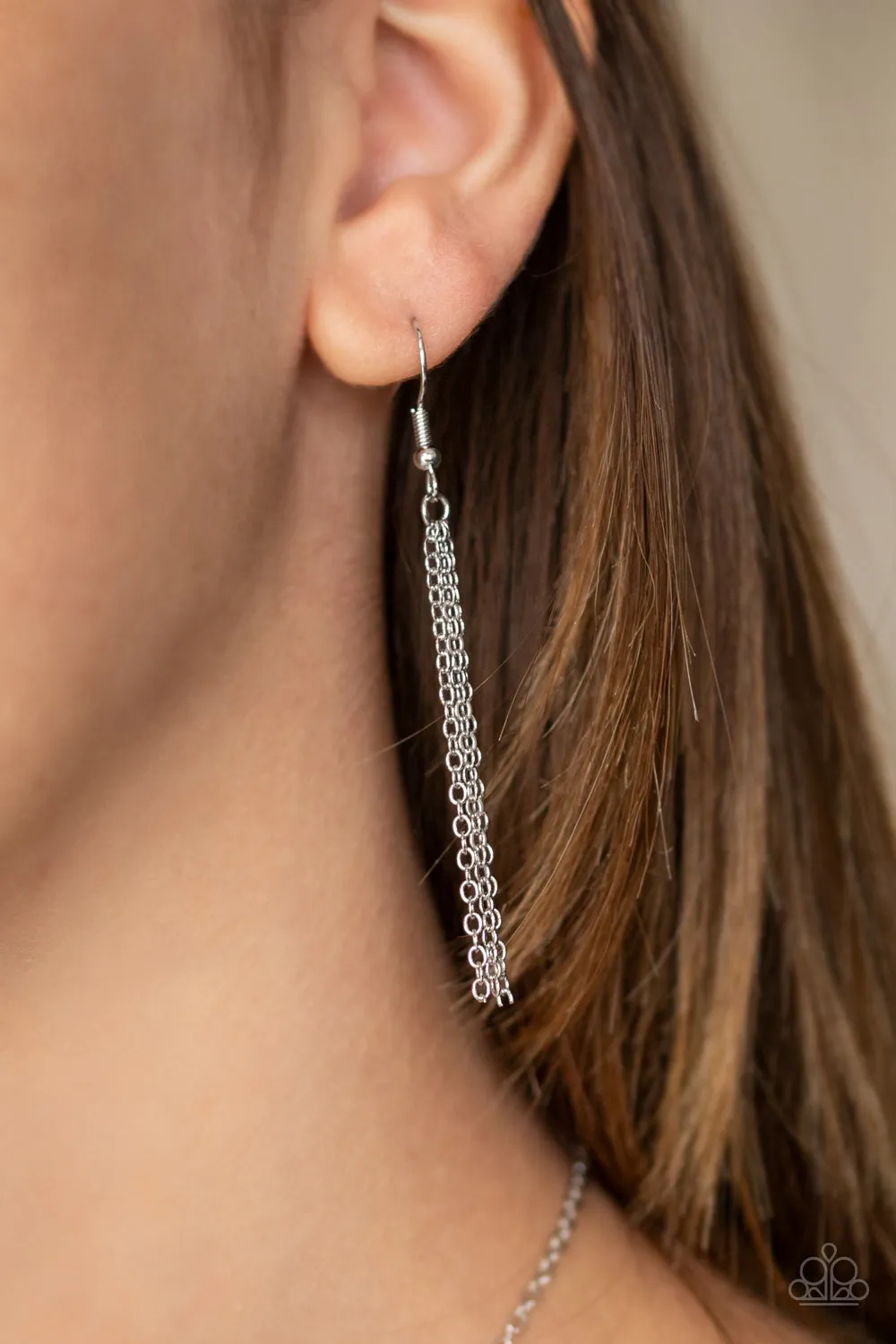 America The Beautiful - Silver Necklace - Paparazzi Accessories