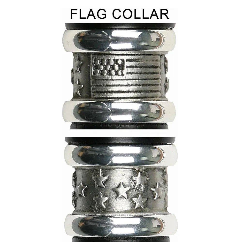 Australia Flag Flat Top Stick: Beechwood Shaft Pewter