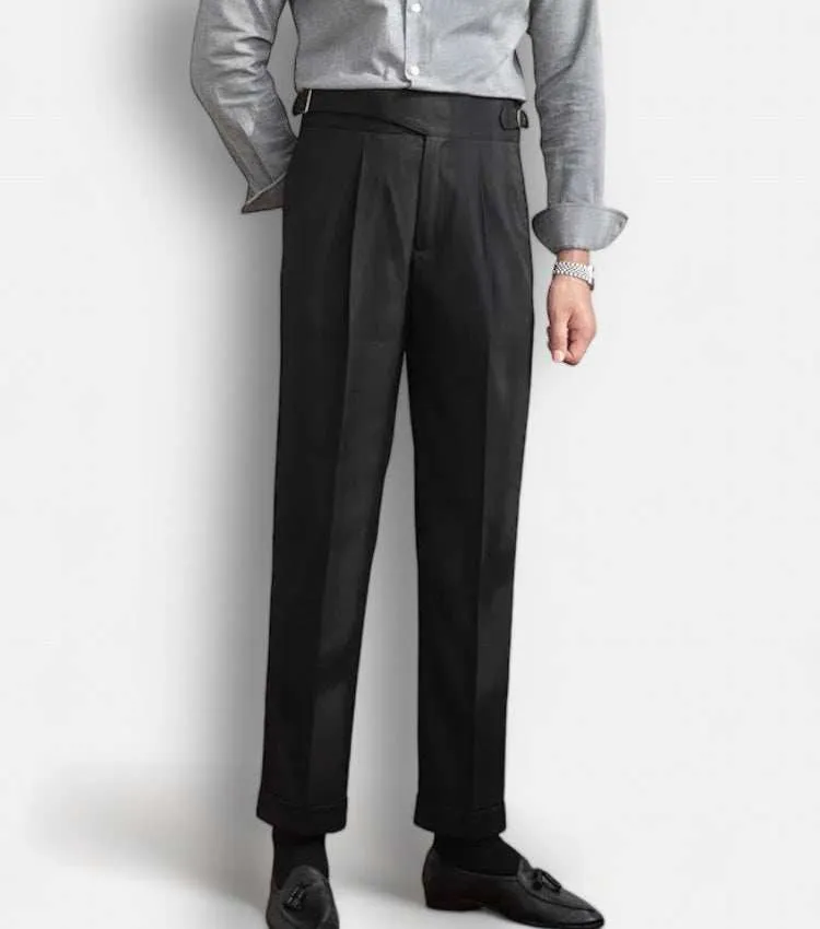 Autumn italian high-waist trousers