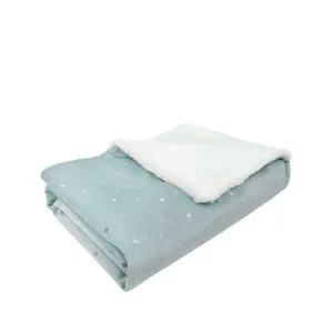 Baby Boy Layette | Celestial Velvet Faux Fur  Blanket- Blue | Mon Ami Designs