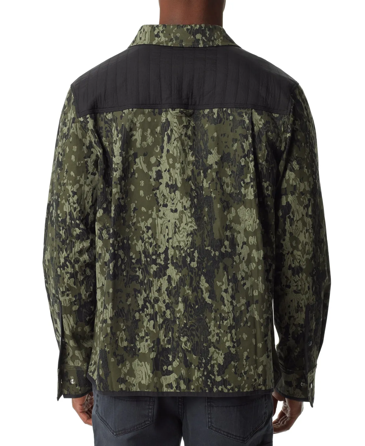 Bass Outdoor Mens Worker Standard Fit Shirt Jacket Green Bark Camo Coat  XL