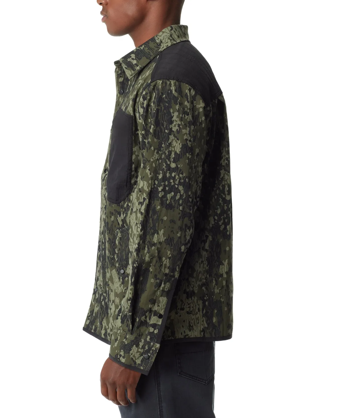 Bass Outdoor Mens Worker Standard Fit Shirt Jacket Green Bark Camo Coat  XL