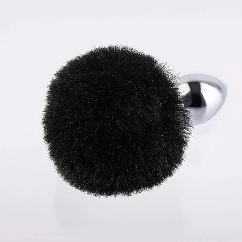 Black Bunny Tail Butt Plug