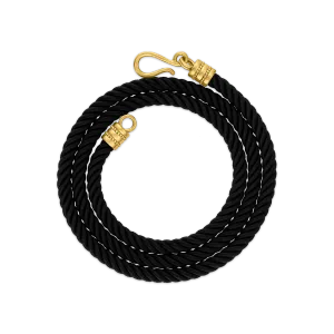 Black Twisted Silk Rope Collar
