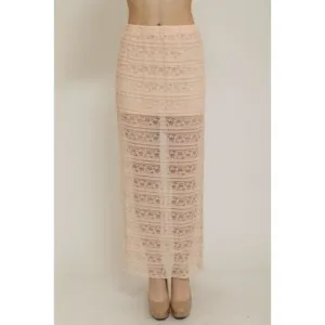 Blush Lace Maxi Skirt