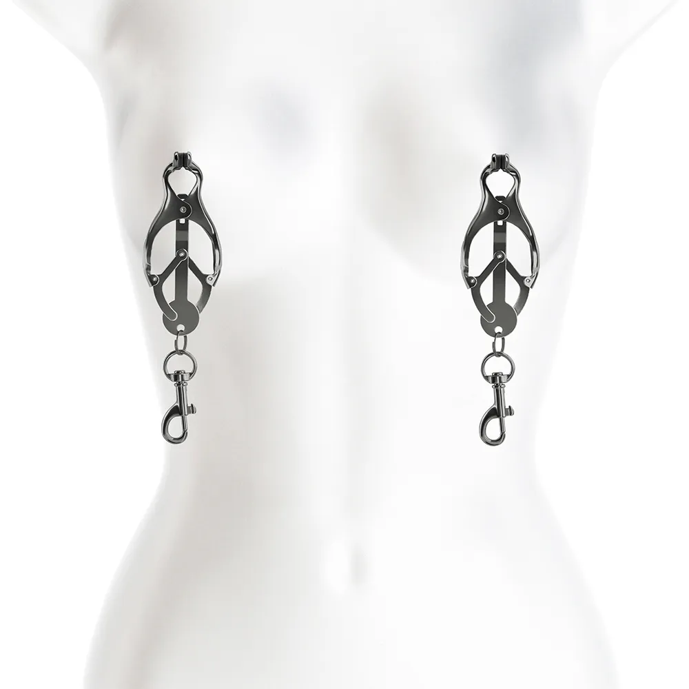 Bound Clover Nipple Clamps With Snap Hook Holders