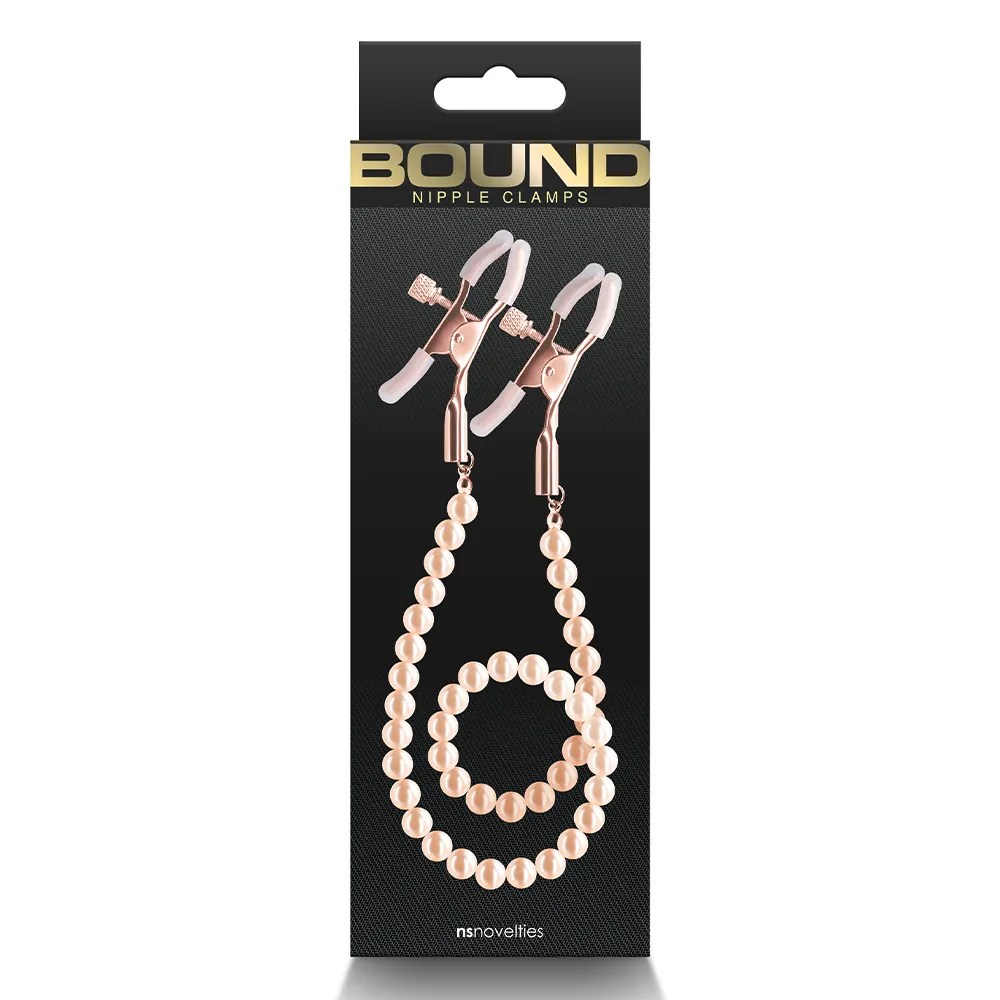 Bound Pearl Chain Nipple Clamps