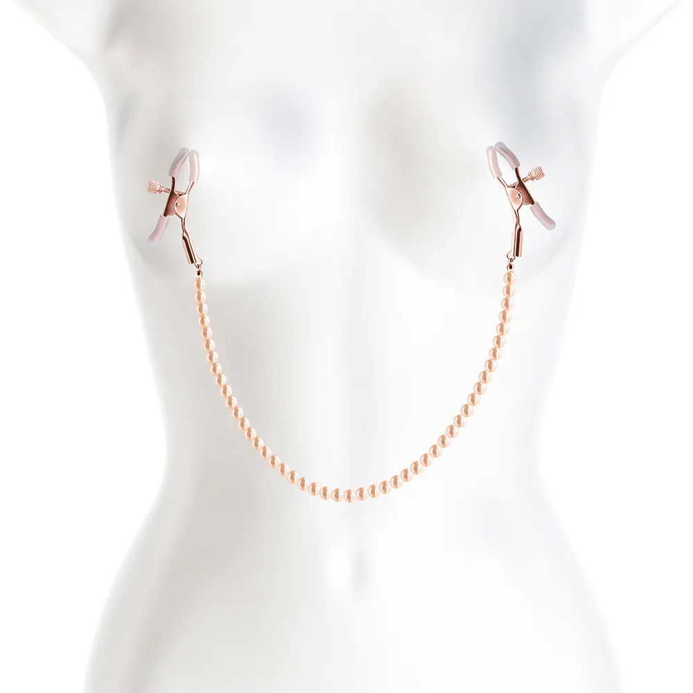 Bound Pearl Chain Nipple Clamps
