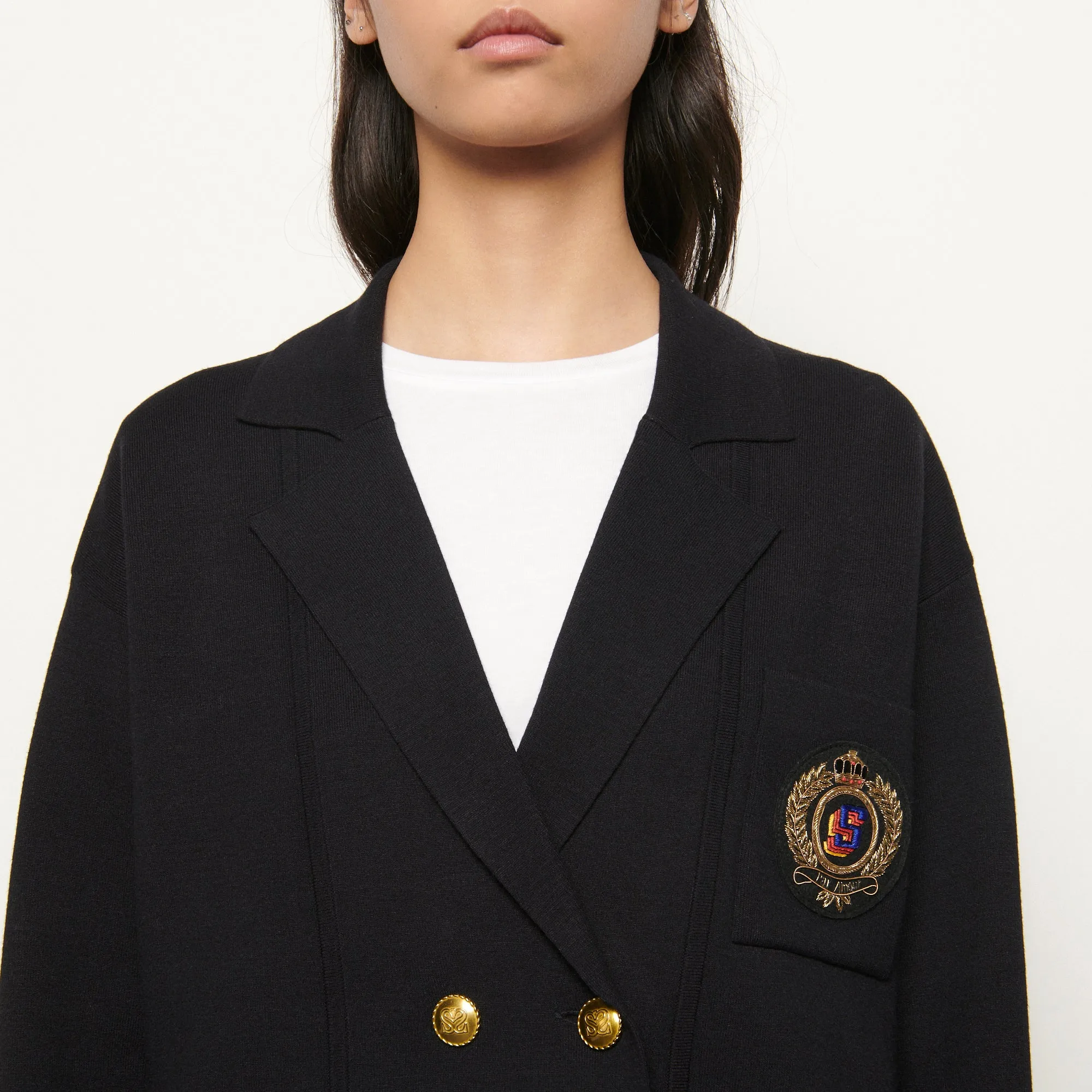 Cardigan oversize façon blazer