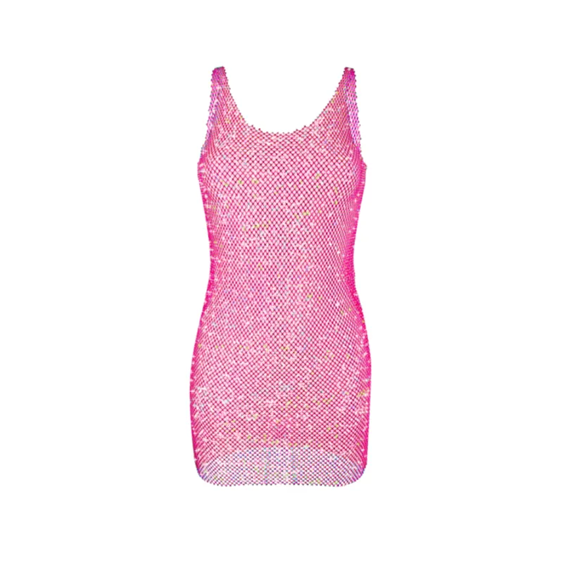 Cathy Glitter See Through Sexy Mini Dress
