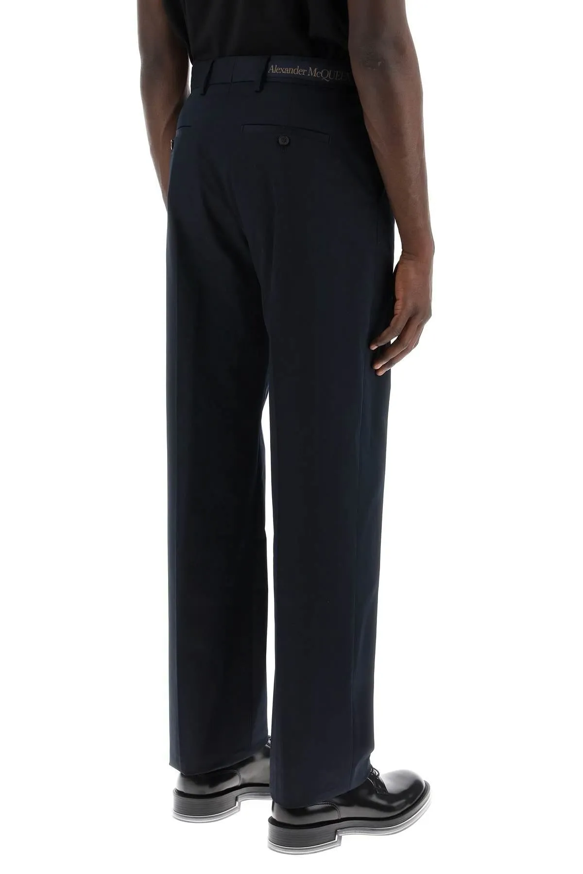 CHINO PANTS WITH LOGO LETTERING ON THE