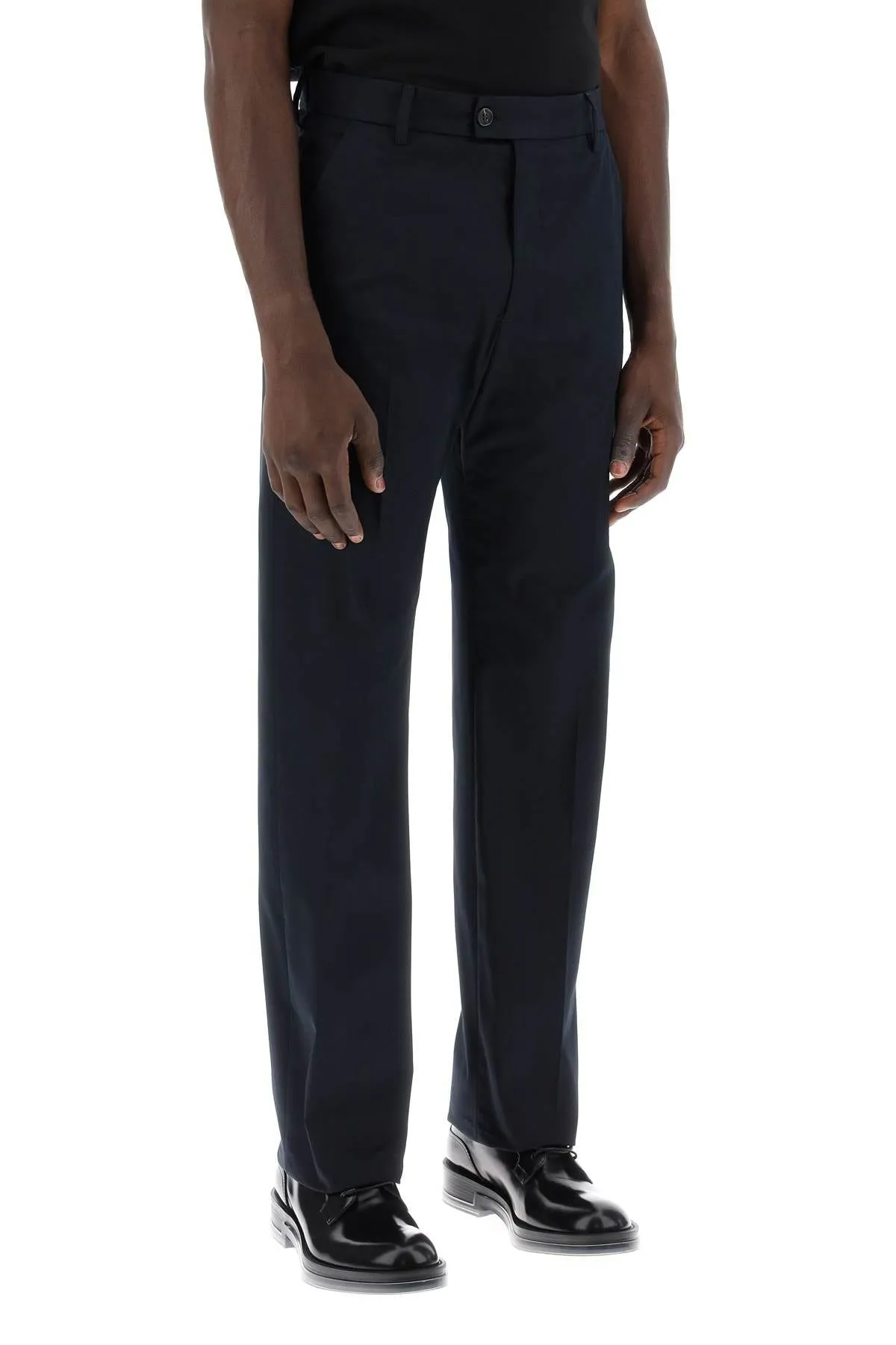 CHINO PANTS WITH LOGO LETTERING ON THE