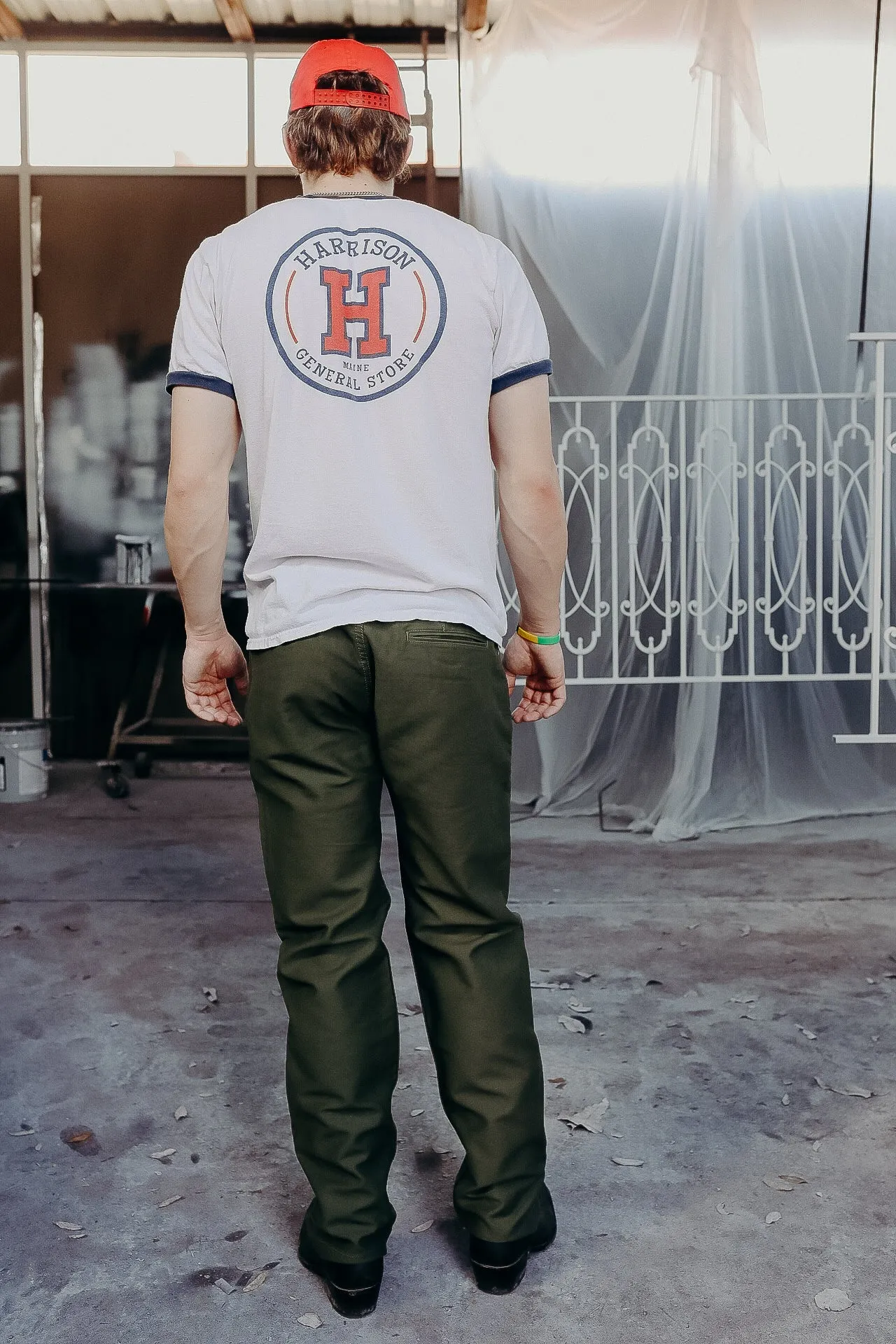 Cotton Moleskin Trousers - Olive (1173-OLV)
