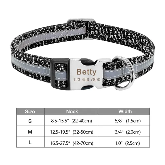 Custom Engraved Dog Collar Printed