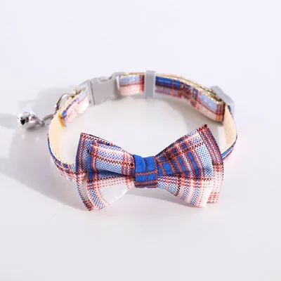 Cute Christmas Collar with Bell Bow Tie Buckle