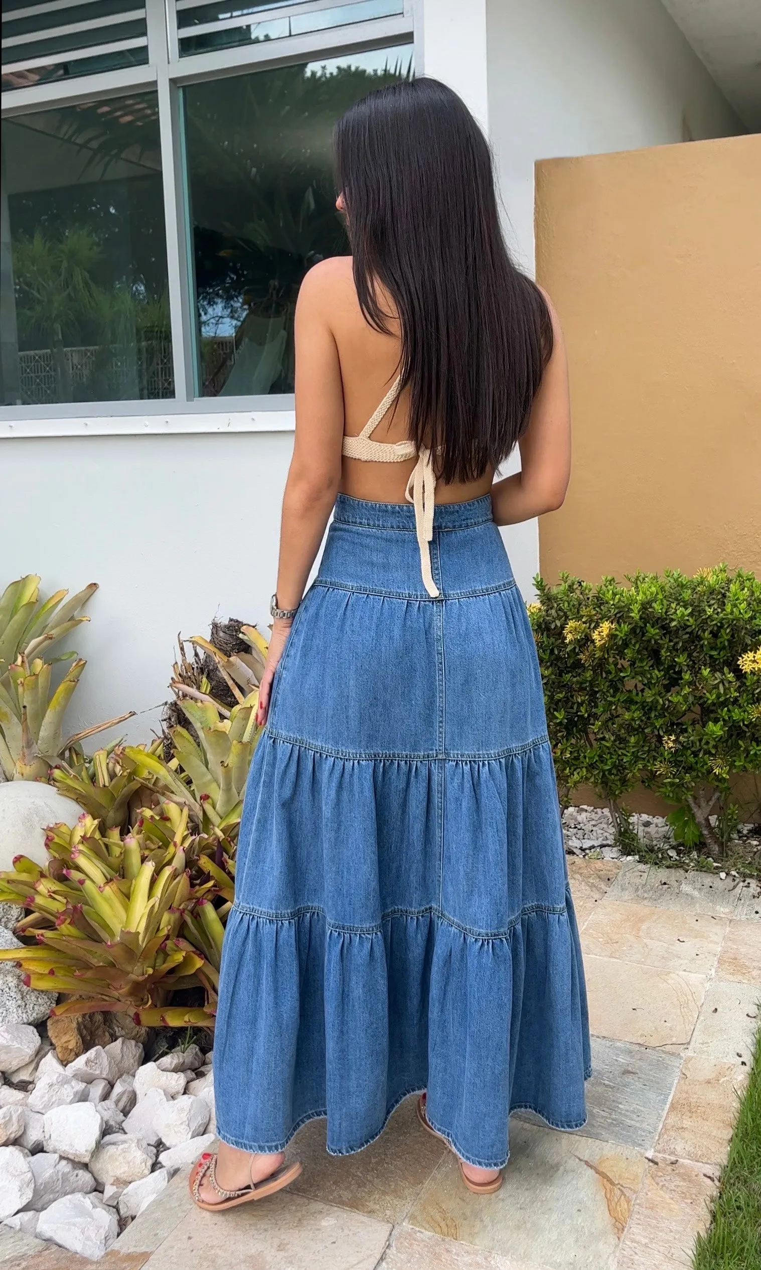 Dani Denim Maxi Skirt