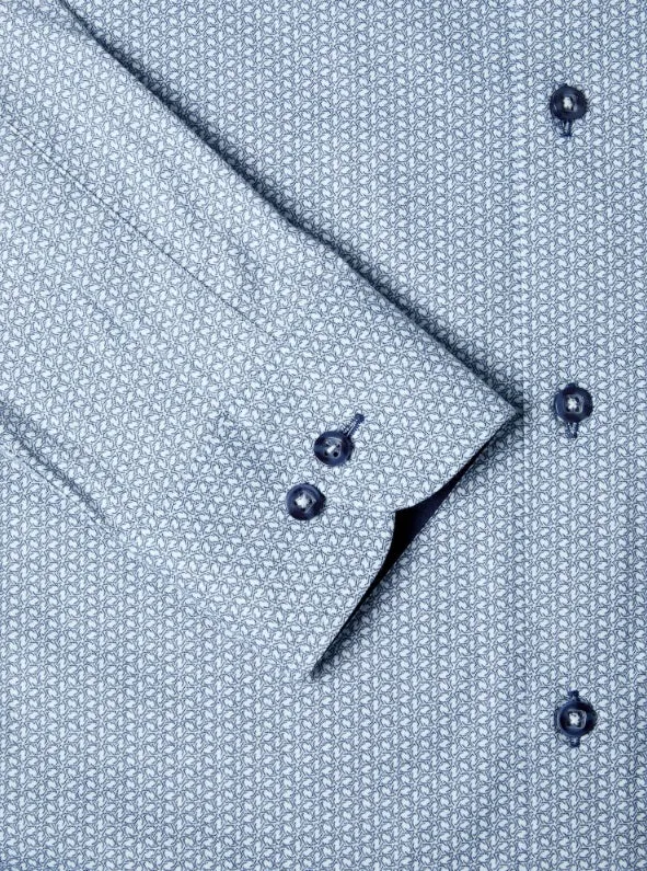 Daniel Grahame Long Sleeve Casual Shirt - Navy/White