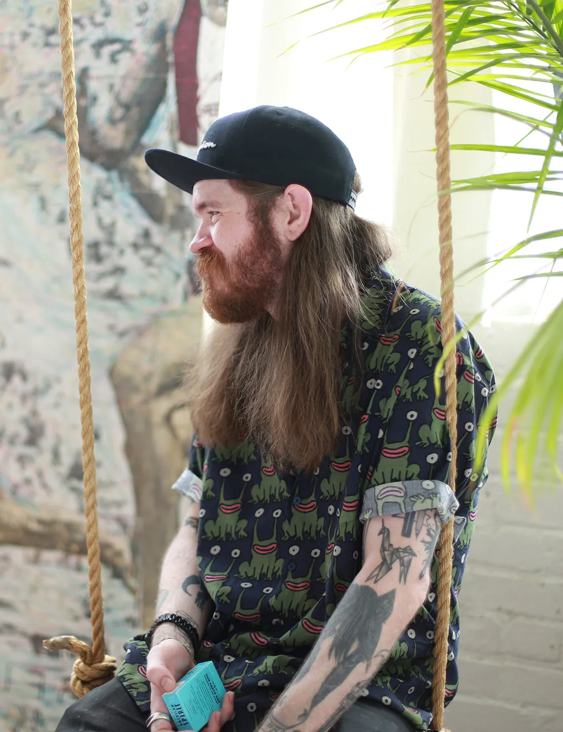 Daniel Johnston SS Button-Down Shirt | Navy