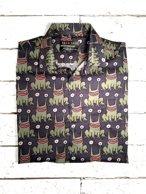 Daniel Johnston SS Button-Down Shirt | Navy