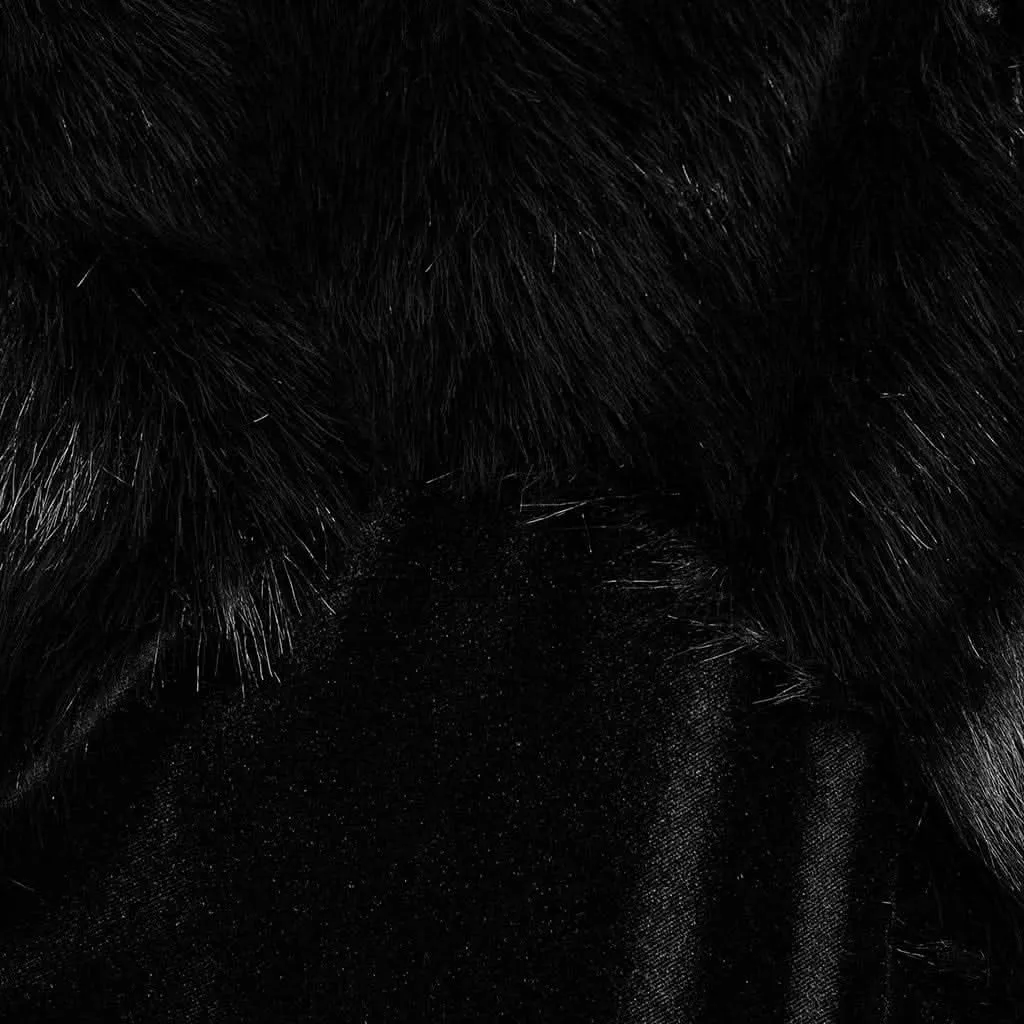 Darkened Desires Fur Collar Cape