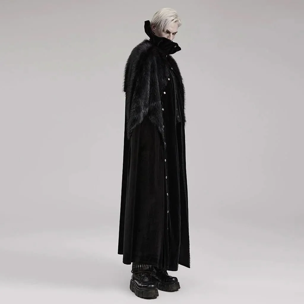 Darkened Desires Fur Collar Cape