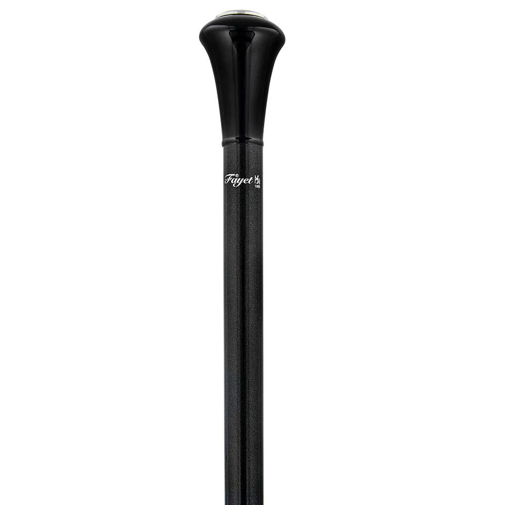 Elegant Timepiece Knob Walking Stick: Carbon Fiber Shaft