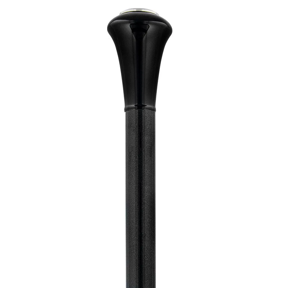 Elegant Timepiece Knob Walking Stick: Carbon Fiber Shaft