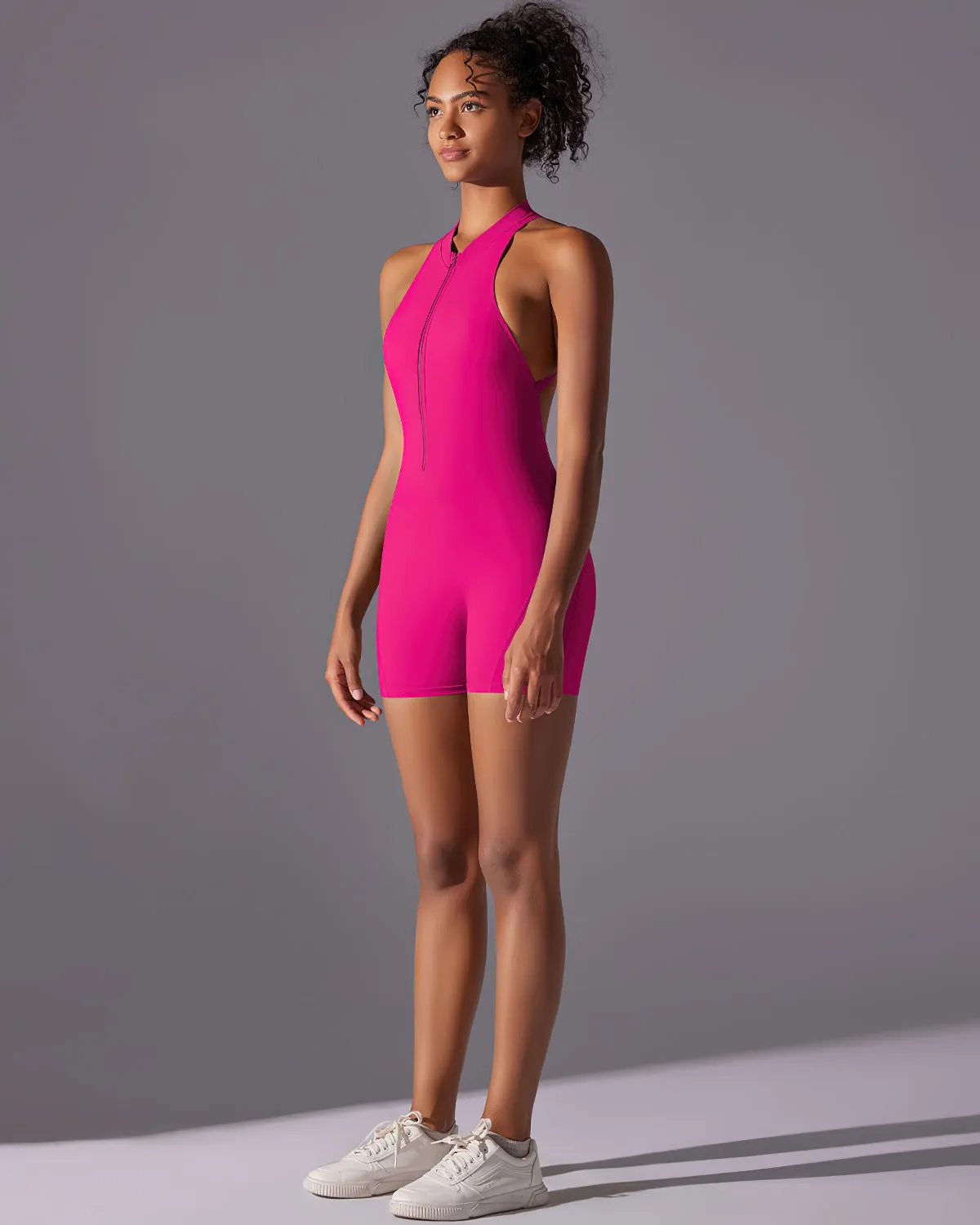 Elodie Seamless Scrunch Jumpsuit - Fuchsia