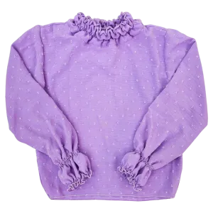 ER Top - Purple Swiss Dot