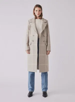 Esmaee' Blanca Coat - Beige Check