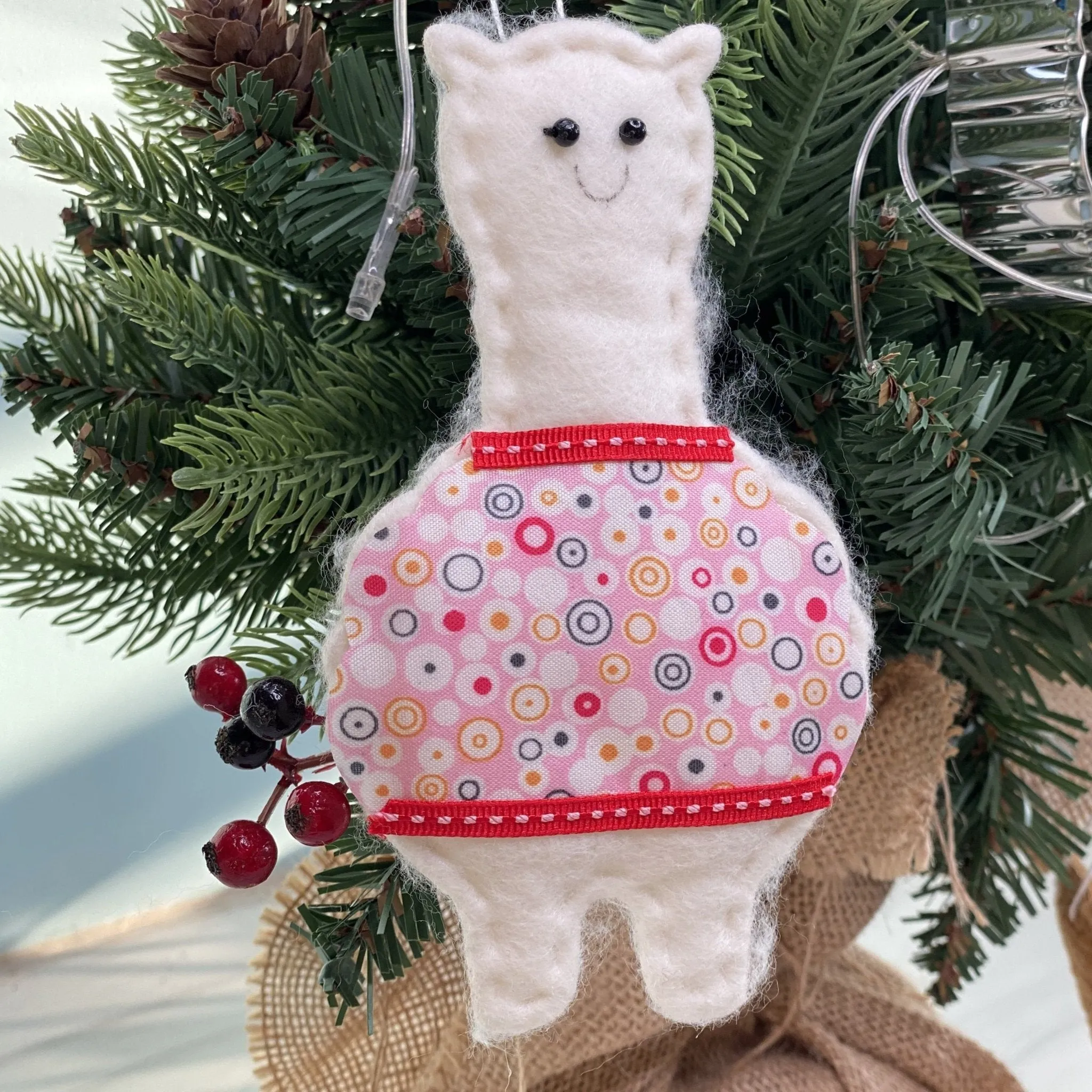 Felted Alpaca Ornaments