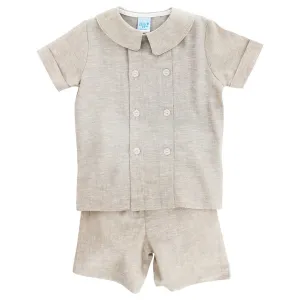 Flax Linen Dressy Short Set