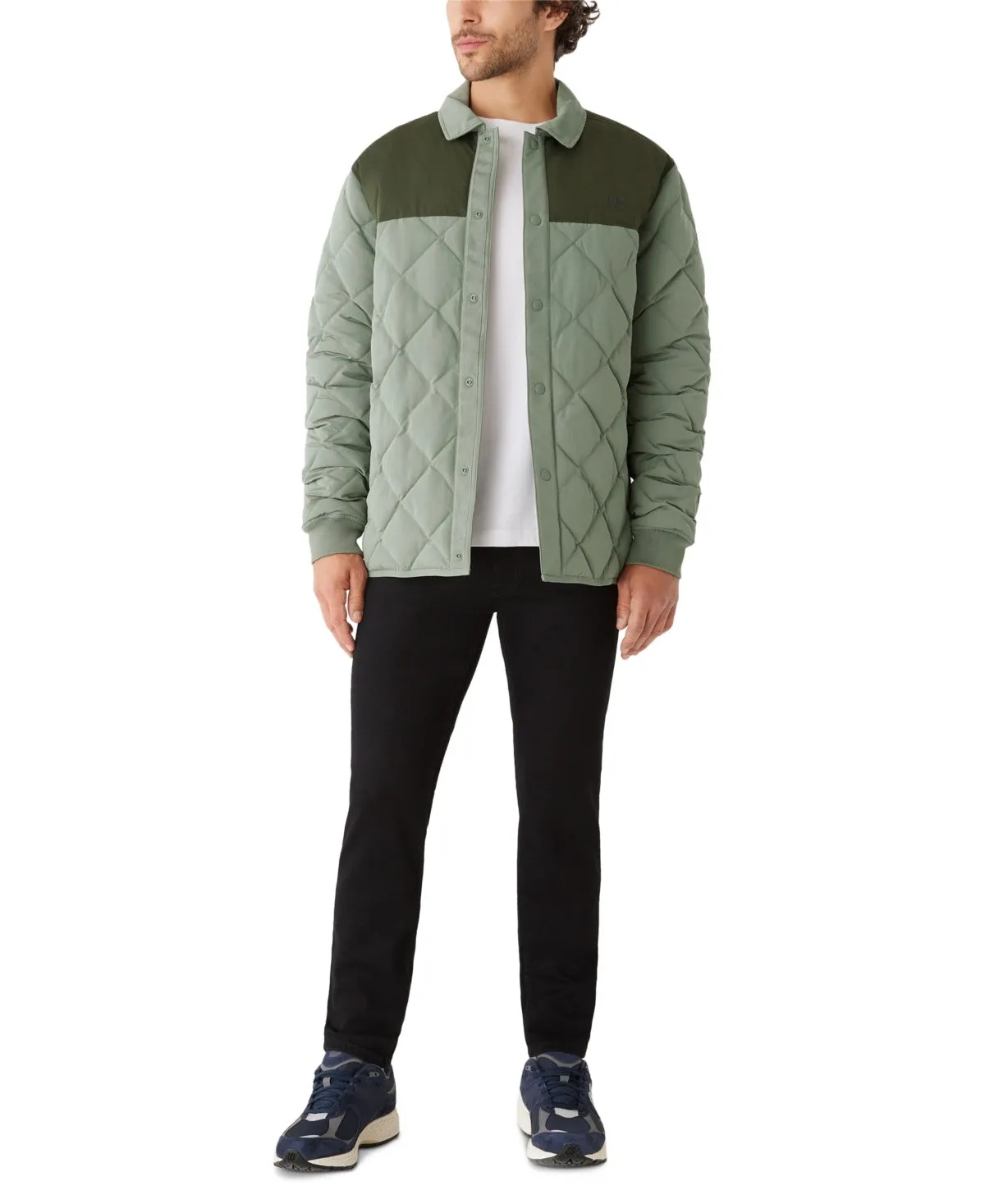 Frank And Oak Men's Skyline Reversible Collar Weather Resistant Jacket Green XL