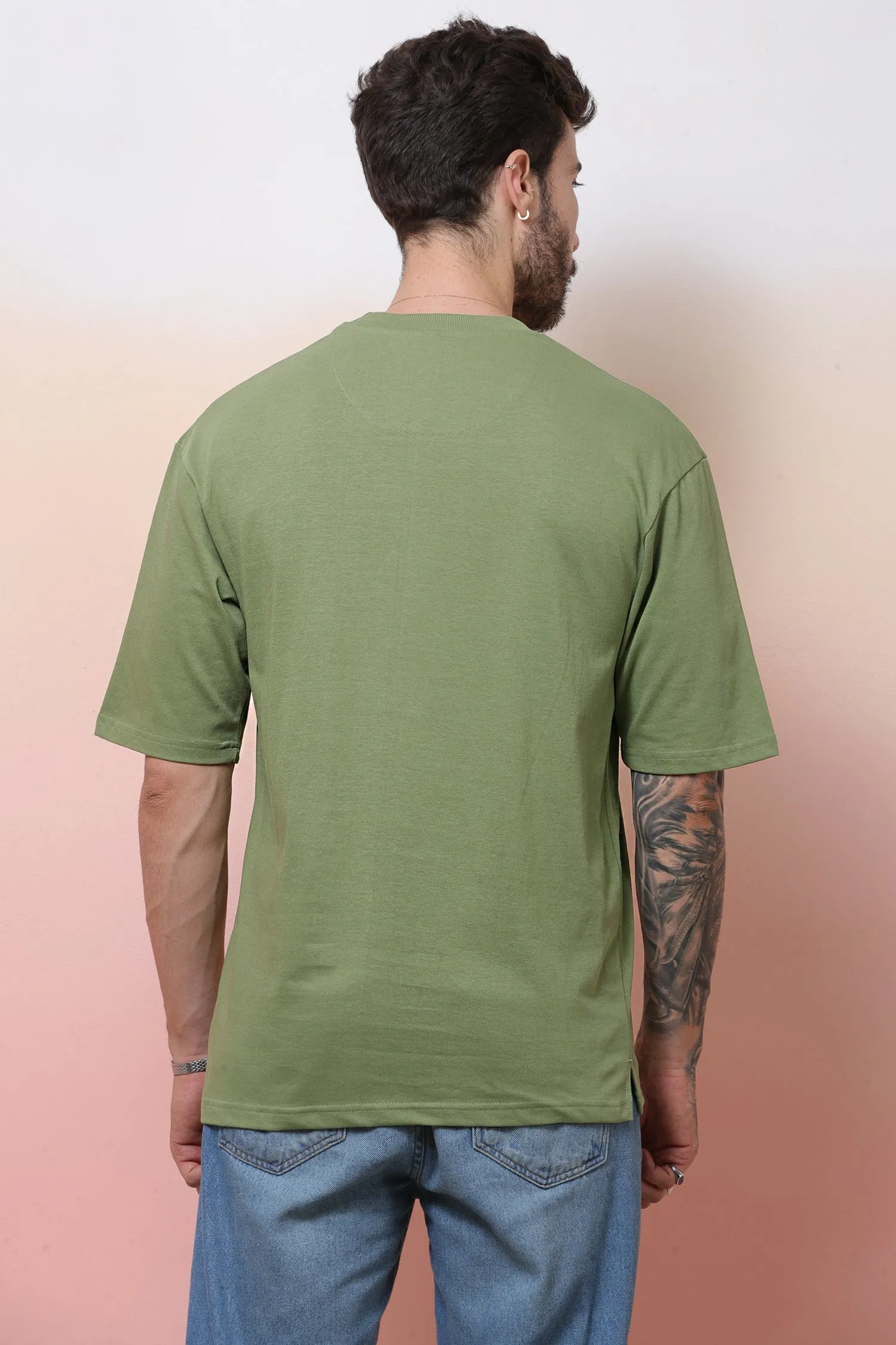 Halfsleeve Green 200 GSM Pure Cotton Plian T-Shirt