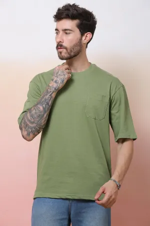 Halfsleeve Green 200 GSM Pure Cotton Plian T-Shirt