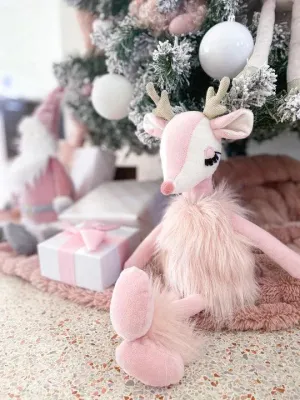 Holiday Plush Doll | Freija The Pink Reindeer Doll | Mon Ami Designs