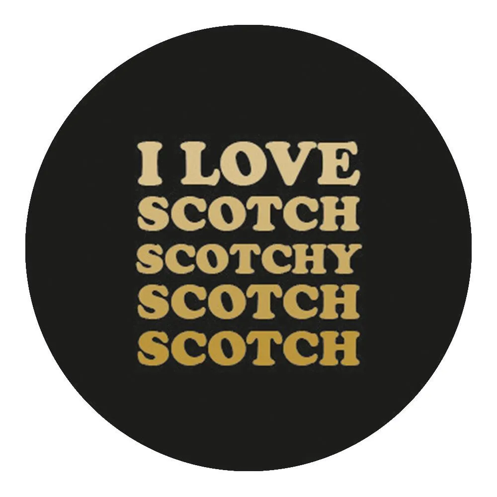 I Love Scotch Flat Top Stick: Beechwood Shaft Pewter