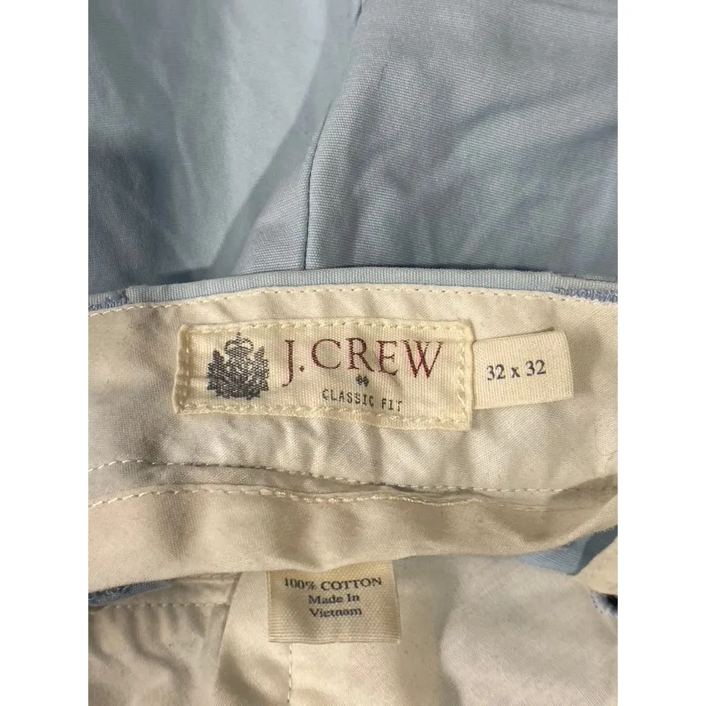 J.CREW Men's Light Blue Classic-Fit Chino Pants SZ 32X32