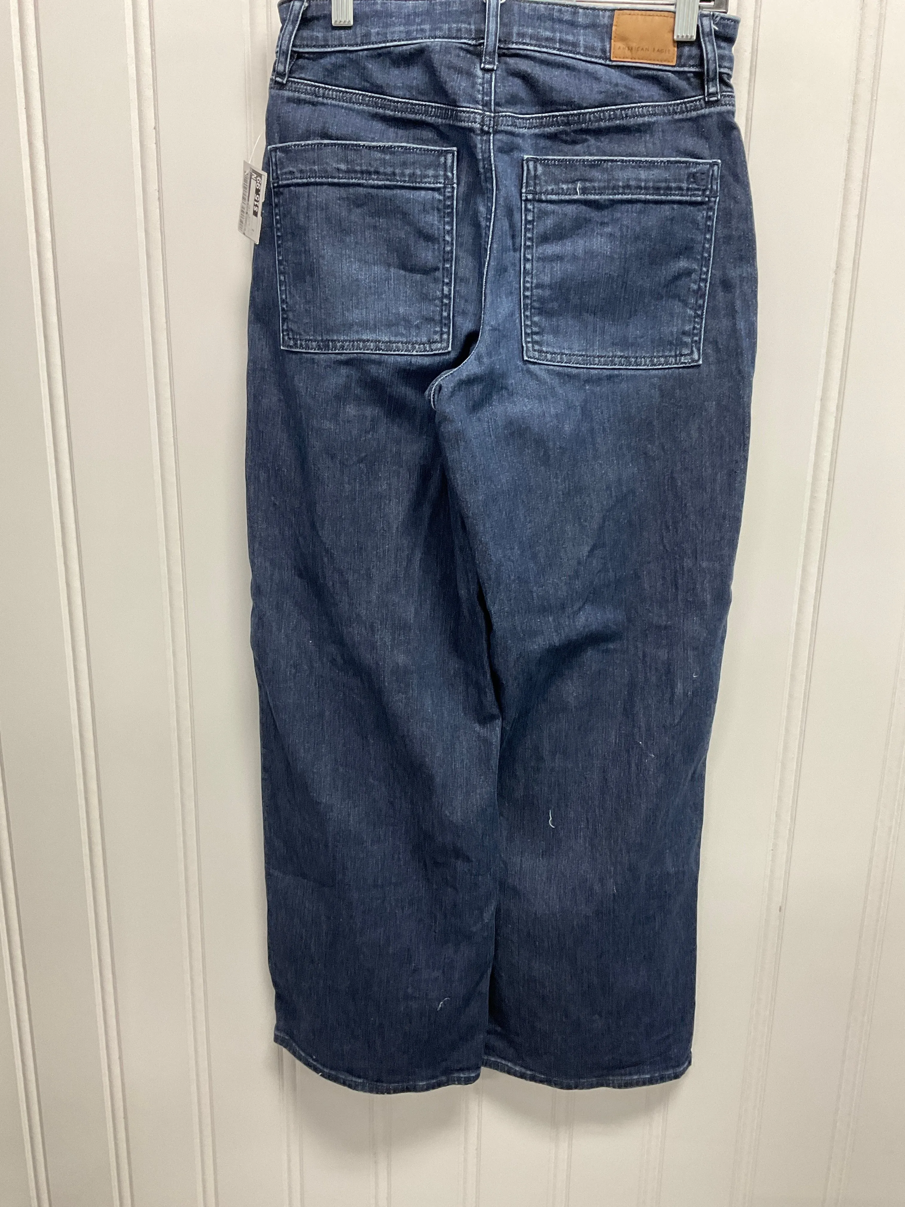 Jeans Wide Leg By American Eagle In Blue Denim, Size:2