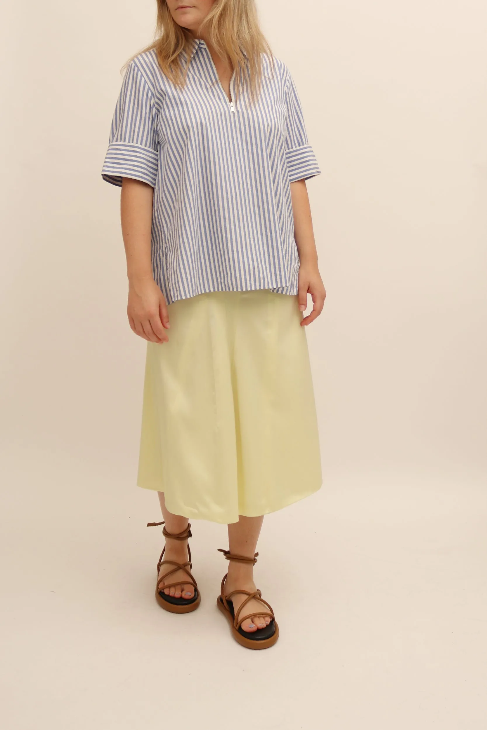 JIL SANDER BIAS CUT SATIN SKIRT