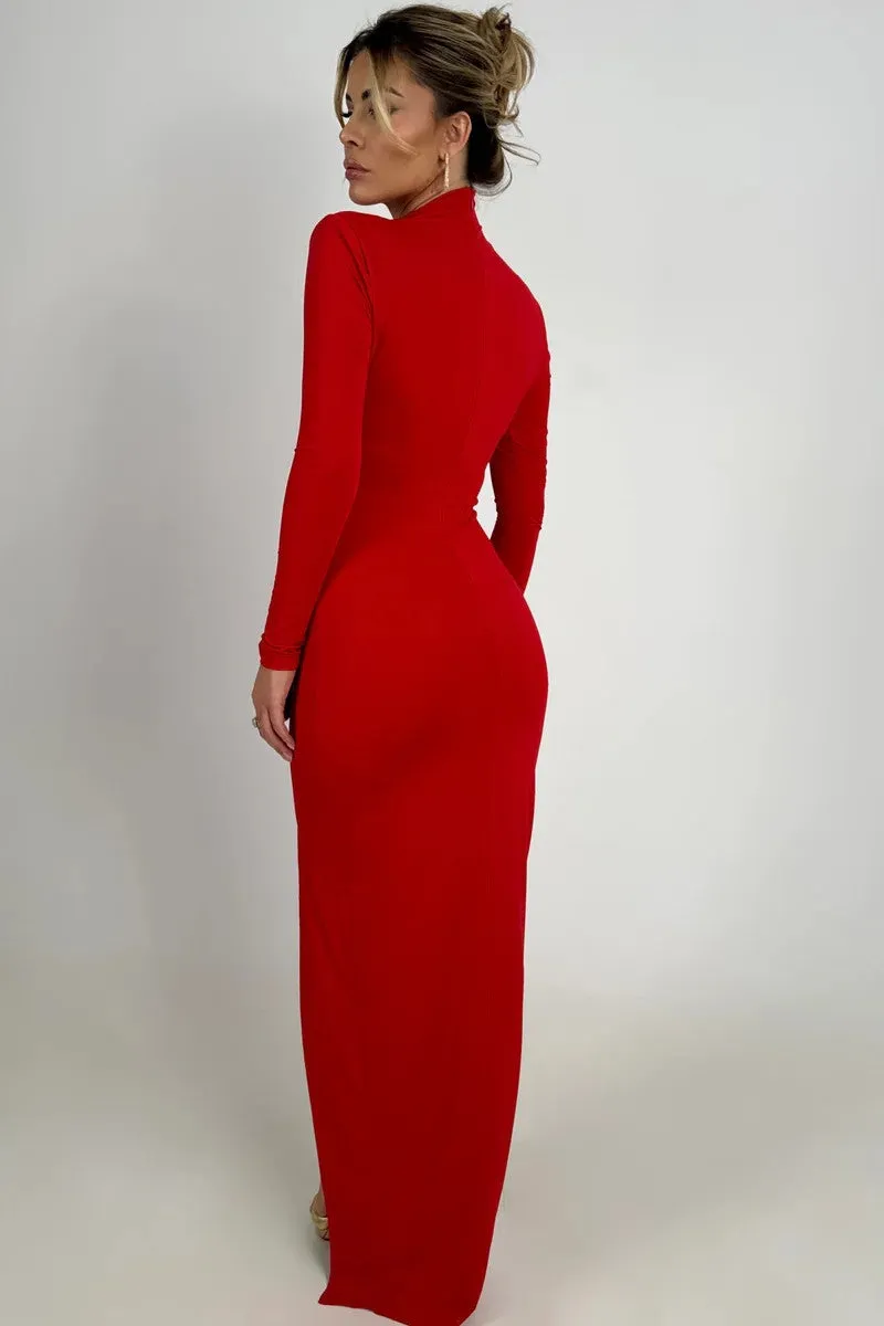 Leah Mesh Patchwork Sexy Maxi Dress